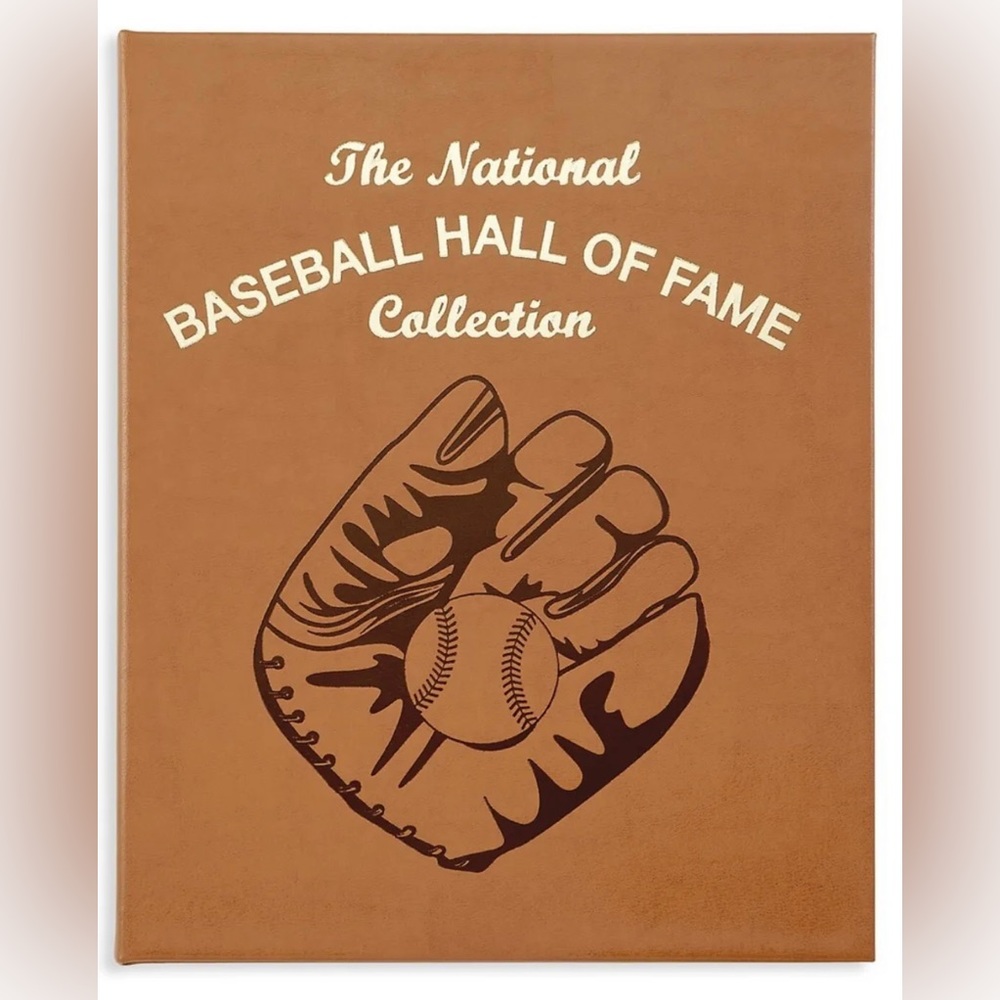The National Baseball Hall of Fame Collection Leather Coffee Table Book. New!